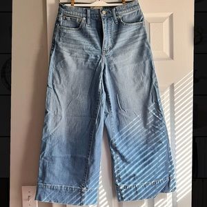 Madewell cropped wide leg jeans